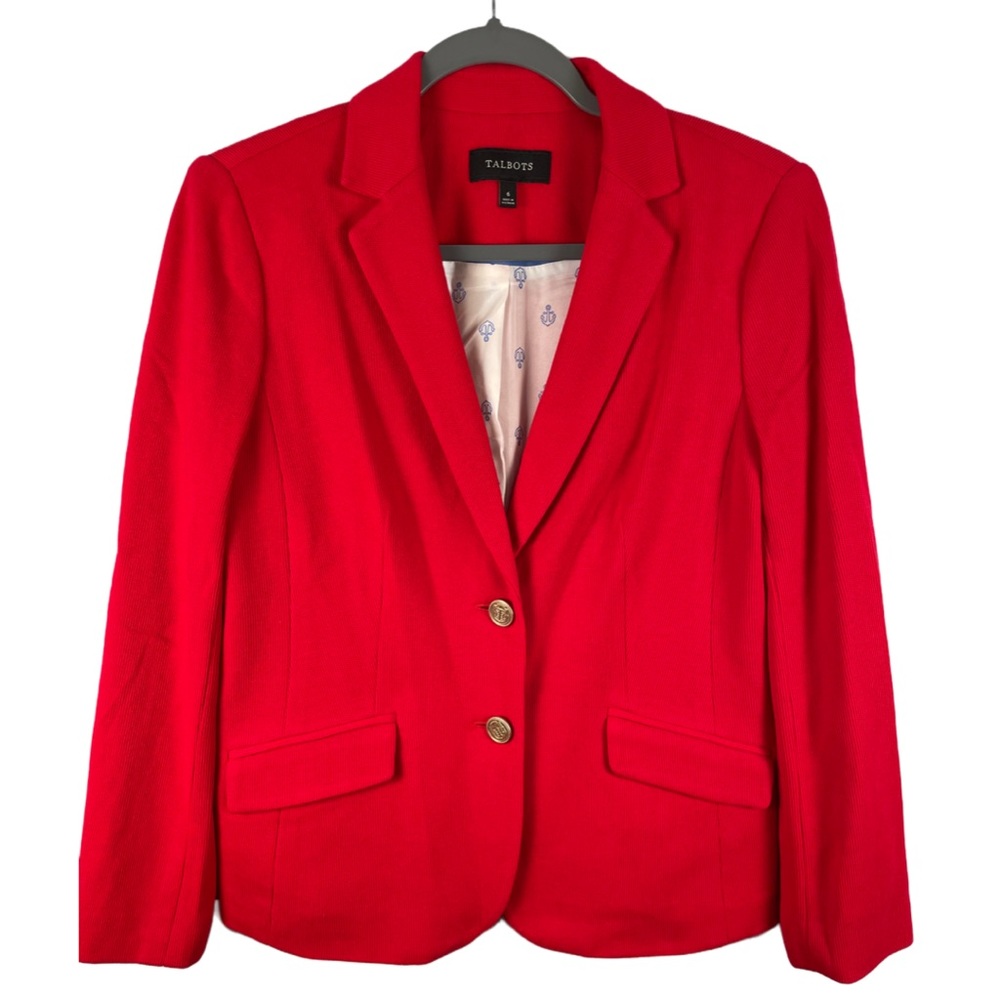 TALBOTS CLASSIC BLAZER | FIRE RED | SIZE 6